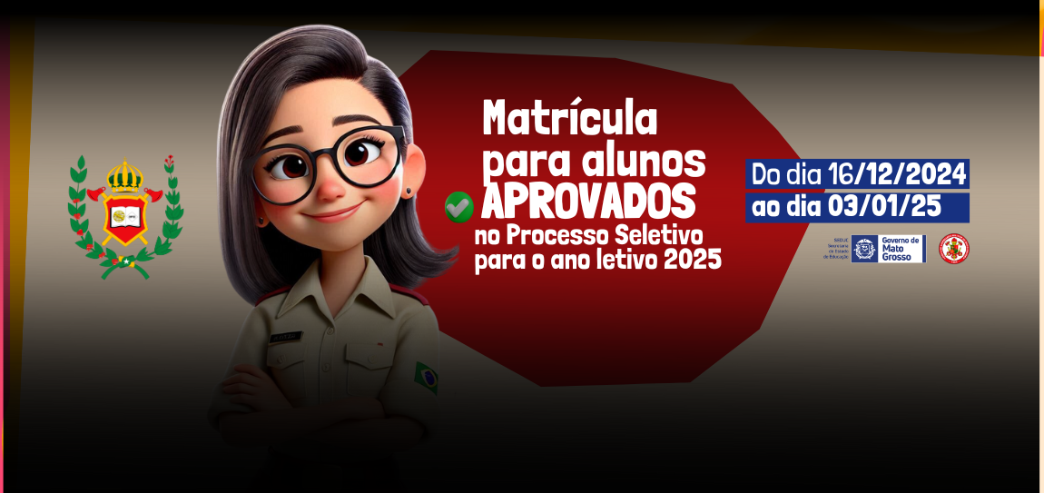 Período de Matrícula para o Ano Letivo 2025 vai de 16/12/2024 a 03/01/2025